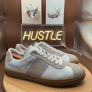 Paul Smith Mens Levon White Leather Low Tops Sneakers Sz 9